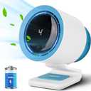 Desk Fan, Small Fan for Bedroom , Portable Fan with Air Purifier,Personal Fan with Four Different Emotions,Desk Fans Small Quiet,4 Speed Adjustment,Cooling Fan for Home, Office, Bedroom(5000mAh) (White)