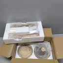 Drink Table Pedestal Side Table Round Martini End Table Small Cocktail Drink Stand for Small Spaces Nightstand Bedroom Couch Chair Vintage Metal Decor, 5.74 x 5.74 x 25.98'', Brass (Novelty)