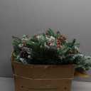 2 Pack 24 Inch Lighted Outdoor Christmas Tree with Dual Color LED Lights, Remote Control Battery Operated Pre-lit Pathway Urn Filler, Christmas Porch Decorations for Home, Porch & Yard (Snow White)