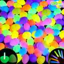 JOYIN 120 Pcs Easter Eggs with 120 Mini Glow Sticks for Kids Glow-In-The-Dark Basket Stuffers Fillers Gift, Easter Egg Hunt Game Party Favors Decorations Supplies, Classroom Prizes