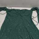 Parthea Women’s Sexy Dress Sequin Sparkly Glitter Dress Off Shoulder Long Sleeve Party Club Going Out Mini Dresses L