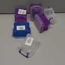 1InTheOffice Stackable Crayon Storage Box, Plastic Container With Lids, 0.14 Liter, Assorted Color, 6 Pack