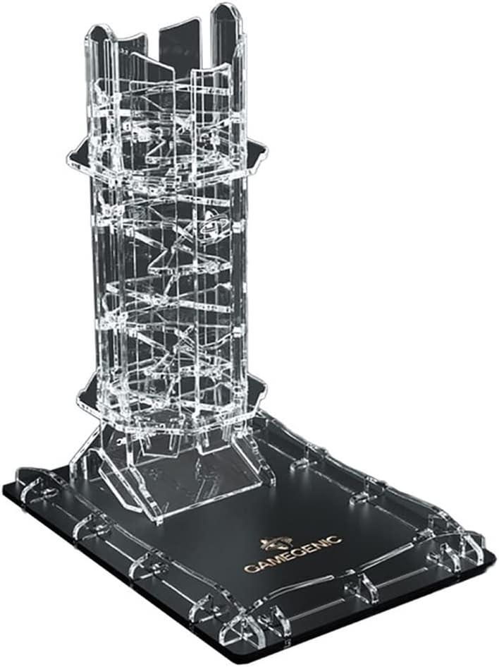 Gamegenic Crystal Twister Premium Dice Tower - Unique Dice-Rolling Experience - Accessory for Board Games, Tabletop Games and Dice Rolling Games - Clear Acrylic Dice Tower - Made