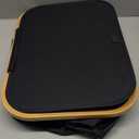 QUALIAZERO 87L Laundry Hamper with Lid  Single Section Bamboo Frame Hamper with Removable Inner Bag & Pull-Tab Cover, Slim Design for Bedroom, Bathroom, or Laundry Room (ONYX BLACK, SINGLE)