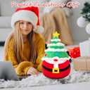 Christmas Santa Claus Plush Toys, Santa Claus Stuffed Animal Wearing Xmas Trees Hat, Christmas stuffy Creative Party Decor Gift for Kids, Girls, Baby