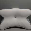 Cervical Neck Pillow for Pain Relief, Ergonomic Side Sleeper Pillow for Sleeping, Orthopedic Contour Memory Foam Bed Rest Pillows for Sleeping, Cooling Cervical Pillow for Back Stomach Sleepers (White & Grey)