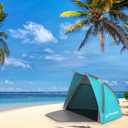 Beach Tent Sun Shelter - Sport Umbrella with UV Protection, Zip Up Porch for Privacy, and Carry Bag - Shade for Families by Wakeman Outdoors