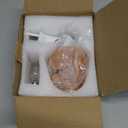 Himalayan Salt Lamp Night Light Plug in, Certificated 360 Degree Rotatable Wall Plug with Extra 2 Replacement Bulbs Bathroom Bedroom Night Light, Pink Crystal Rock Salt Hand Crafted (Natural-1 pack)