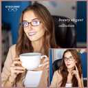 EYEGUARD 4 Pack Blue Light Reading Glasses for Women Computer Readers Fashion Spring Hinge Eyeglasses 3.00