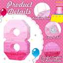 Sratte Number Piata Pink Piata Birthday Decorations Gradient with Stick Blindfold Confetti for Girls Boys Birthday Anniversary Party Decorations Supplies(Number 8)