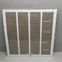 Howeall 20"W x 20"H [Duct Opening Size] Steel Return Air Grille, Air Return Vent Cover for Ceiling and Sidewall - HVAC Air Vent Covers - [Outer Dimensions: 21.75"W x 21.75"H]