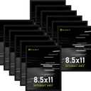 Picrit 8.5 by 11 Picture Frame Set of 12, Wall Gallery 8.5 x 11 Photo Frames without Mat, Multi Photo Display for Home Decor, Black