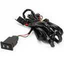 Fog Light Wiring Kit LED Switch 12V Universal Car On/Off Harness Relay Lamp for Car Auto Truck Road Socket Wire Connector with 40A Fuse