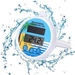 Digital Solar Pool Thermometer Floating Water Thermometer Temperature Gauge for Hot Tub Bath Spa, Summer