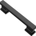 Alzassbg 10 Pack Matte Black Cabinet Pulls, 3-3/4 Inch(96mm) Hole Centers Kitchen Cabinet Handles for Cabinets and Drawers AL3061MB