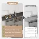 Faucet Mat for Kitchen Sink, 23.6" Diatomite Stone Drying Mat For Kitchen Counter, Prevents Moisture, Super Absorbent, Quick Drying Sink Splash Guard for Bathroom (Dark Gray)