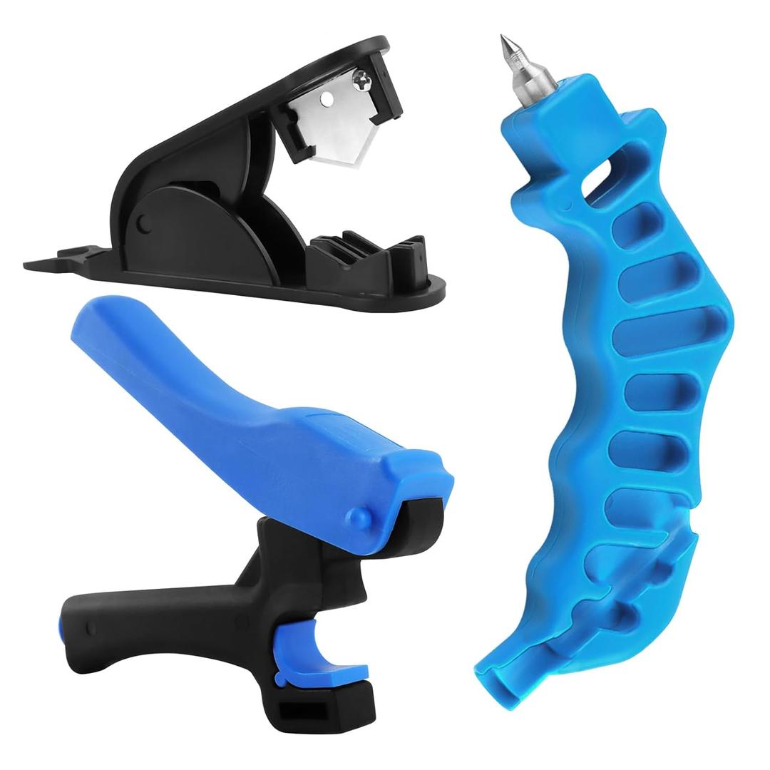 3PCS Drip Irrigation Tubing Hole Punch Cutter Tool Set, 2-in-One Drip Irrigation Hole Punch Drip Tube Hole Punch Fitting Insertion Tool Irrigation Sprinkler Hose Cutter For PE Pipe 16 20mm