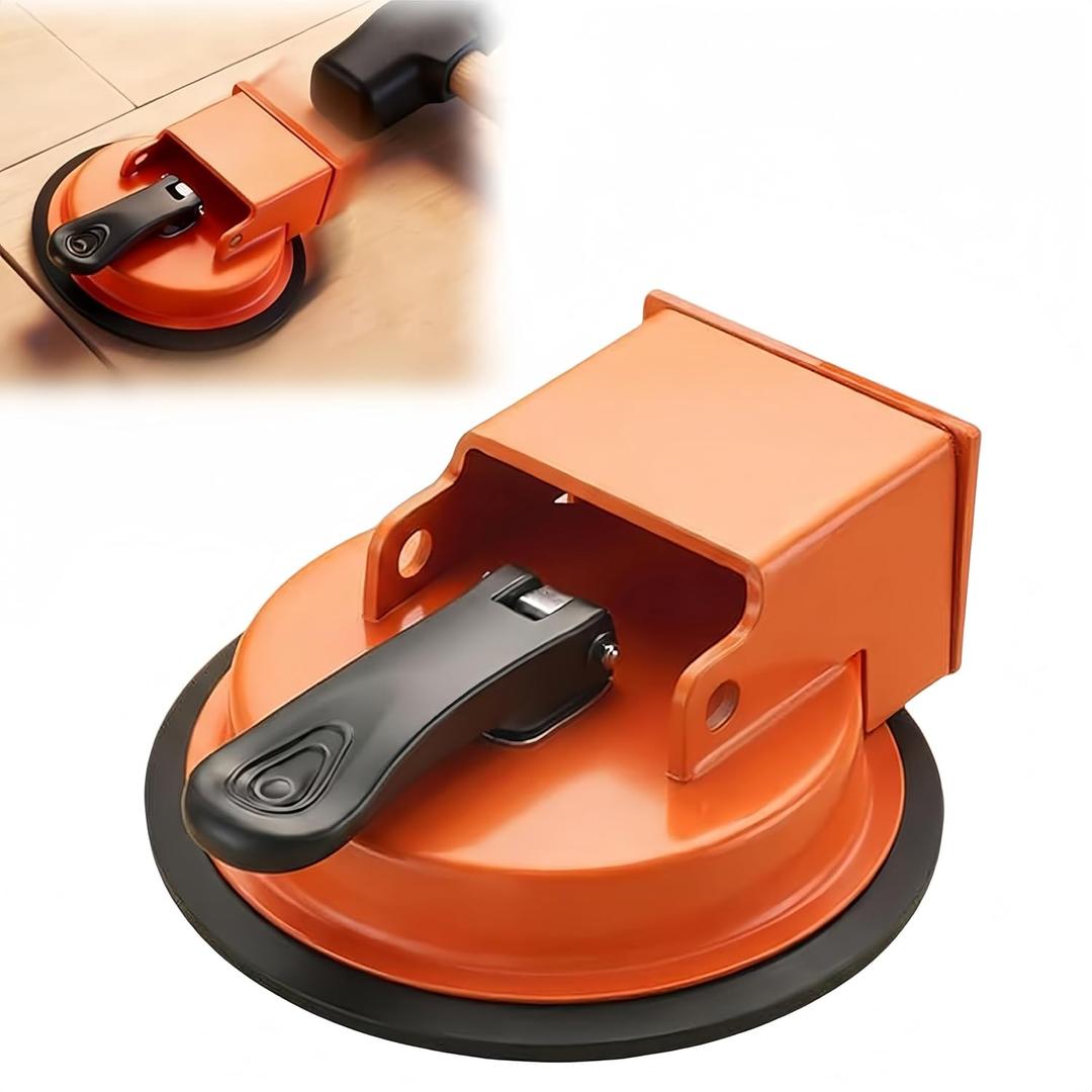 Floor Gap Fixer Tool, Heavy-Duty Laminate Flooring Tools for Wood and Vinyl Planks, Carbon Steel Floor Suction Cup Tool with Rubber Pad, Adjustable Height Setter Close Unsightly Seams