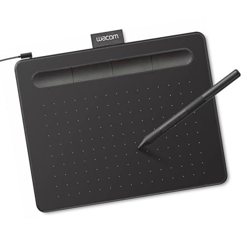 Wacom Intuos Small Graphics Drawing Tablet, Includes Training & Software; 4 Customizable ExpressKeys Compatible with Chromebook Mac Android & Windows, Black