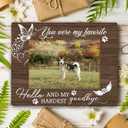 Cat Dog Memorial 4x6 Picture Frame, Bereavement Sympathy Gifts for Loss of Loss of Dog Cat Photo Frame, Pet Loss Gifts, Pet Memorial Wooden Photo Picture Frames 184XW-XK-goodbye