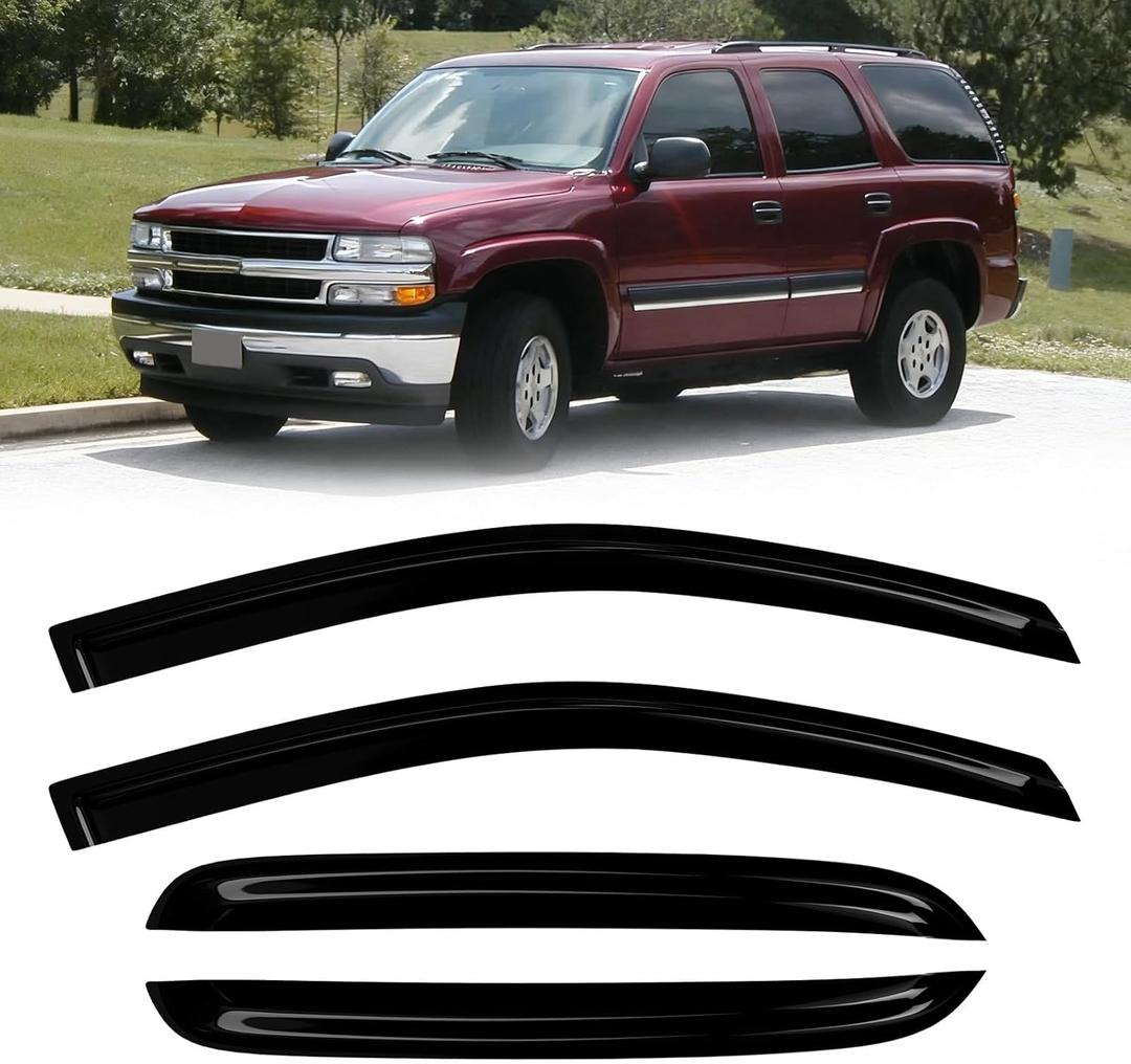 Auto Window Deflectors Compatible with 2000-2006 Tahoe/Yukon/Cadillac Escalade Rain Guard