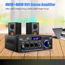 AK45 Stereo Amplifiers Home Audio, Stereo Receivers 300W Home 2 Channel Bluetooth 5.0 Power Amplifier System, FM Radio, USB, SD Card, with Remote Control for Home Theater Speakers Studio, Karaoke