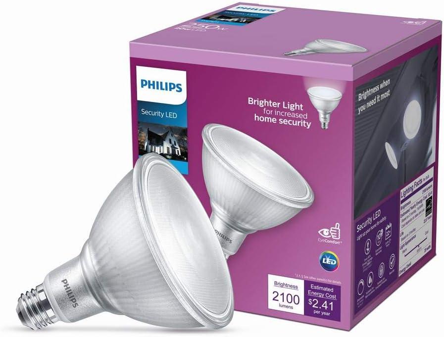 Philips 250-Watt Equivalent PAR38 Dimmable High Lumen LED Flood Light Bulb Bright White (5000K)