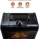 Comfort Zone Electric Mini Fireplace Space Heater with Realistic 3D Flame, Stay-Cool Body, Carry Handle, Overheat Sensor, and Safety Tip-Over Switch, Ideal for Home, Bedroom, & Office, 1,200W, CZFP1BK, 600/1,200-Watt