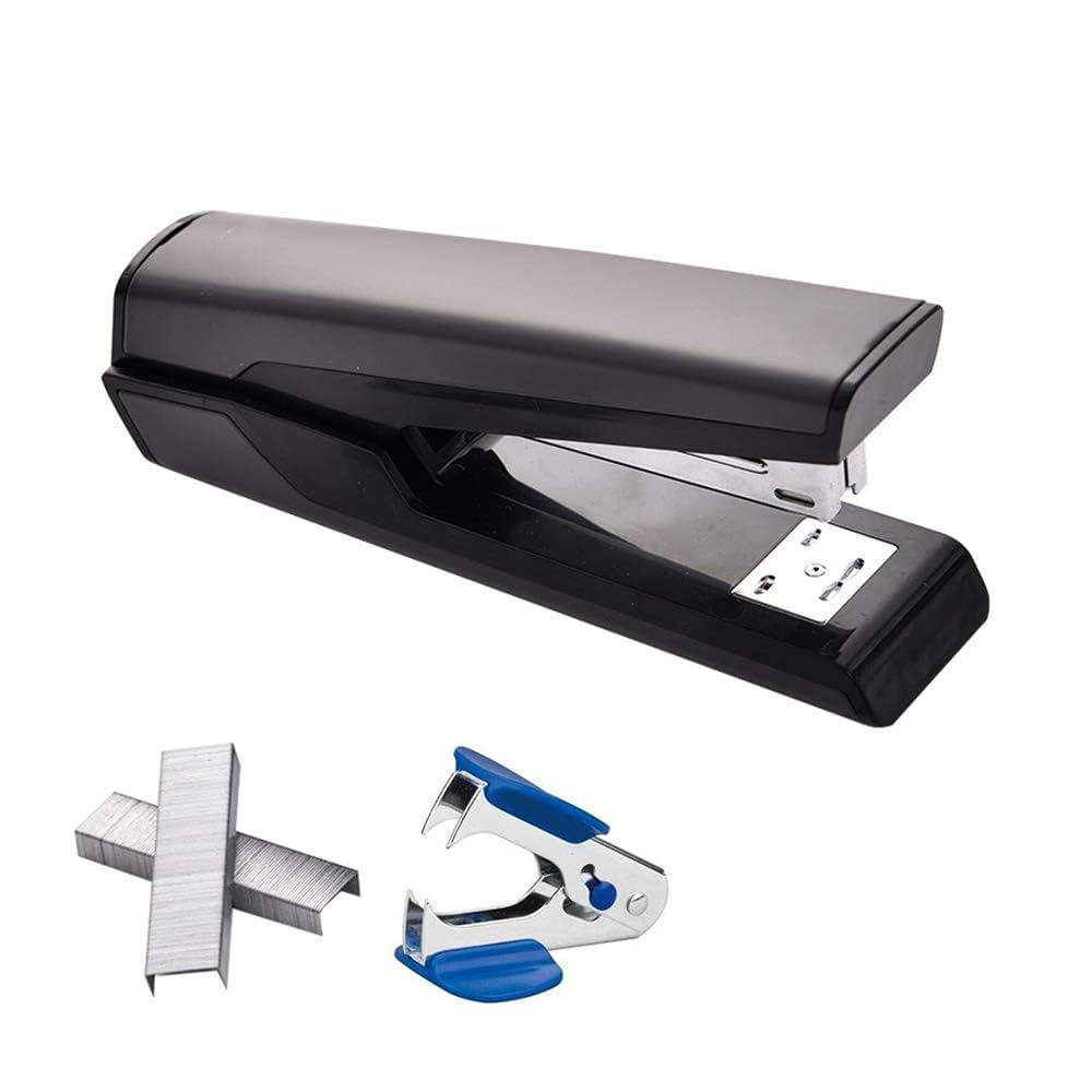 9 High-End Spring Powered Stapler, No-Jam Executive Office Stapler With Staples Remover, For School And Office Supplies, Black