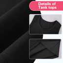 Girls/Kids/Boys Cotton Undershirts Tank Tops Soft Sleeveless Shirts (14-16 Years, Black)