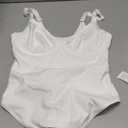 FeelinGirl Shapewear Bodysuits for Women Tummy Control Body Suits Deep V Neck Thong Body Shaper (Large, White)