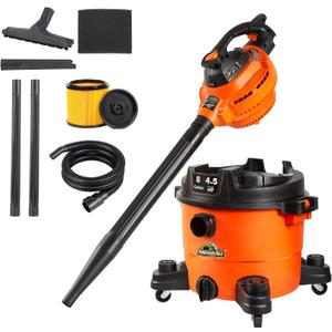Armor All VBV809 0901 8-Gallon 4.5 Peak HP Wet/Dry Vacuum with Detachable Blower, Orange