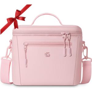 Insulated Lunch Box Bag Women Girls - Waterproof Leakproof Lightweight Reusable Cooler for School Work Picnic - Back to School (Small 8L, Pink)