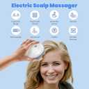 Upgraded Electric Scalp Massager for Men Women, Handheld Cat Dog Pet Head Massager with 4 Massage Heads, 3 Speeds, Waterproof Massager for Soothing Muscles Joints, Hair Growth, Stress Relax
