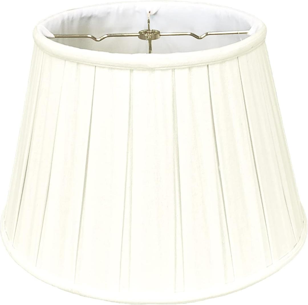Royal Designs Empire English Pleat Basic Lamp Shade, Linen Eggshell, 11 x 18 x 12 (BS-724-18LNEG)