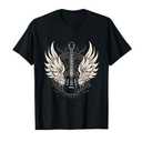 Guitar Wings Vintage Retro 80s Rock & Roll Music T-Shirt, XL