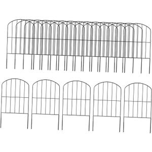20Pcs Garden Fence Panels Barrier Fences Iron Easy to Use Convenient Garden Fencing Accessories for Farmhouse Outdoor Porch