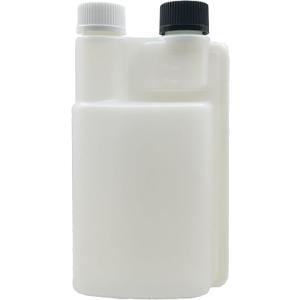 16oz HDPE Portable Plastic Flask | 1 oz Shot Glass Chamber Dispenser for Bars and Mixologists | Portable Beverage Dispenser | Child Safety Caps | Recyclable HDPE Plastic