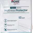 Zippered Waterproof Mattress Protector  6-Sided Encasement, Bed Bug & Dust Mite Proof, 12 Deep Cover for Full Protection (King)