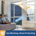rabbitgoo One Way Window Privacy Film Window Tint for Home, Reflective Mirror Sun Blocking Heat Control UV Protection See Out Not in Office Door Covering, Blue Silver, 35.4 in X 6.5 Feet, 35.4" X 78.7"