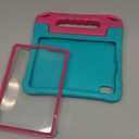 YIHE Kids Case for 8.3 inch iPad mini 7 (A17 Pro) 2024 & iPad mini 6 (A15) 2021, Shockproof Cases for iPad mini 7th/6th Generation with Built-in Screen Protector & Handle Stand, Cyan&Pink