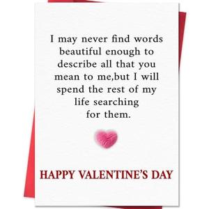 Beixian Funny Valentines Day Card for Husband Wife Boyfriend Girlfriend, Sweet Valentine's Day Cards Gifts for Men Women Him Her 2 Pack