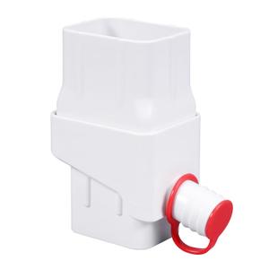2 Pack Rainwater Downspout Diverter Kit for Rain Barrel Fits 2x3 Inch Downspouts Only, Easy DIY Gutter Connector with 1.25" Hose for Rainwater Collection System, Garden & Lawn Irrigation