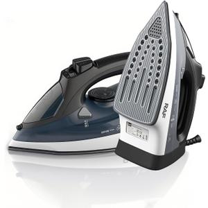Steam iron, no sticky bottom plate, powerful steam,1000-watt,water tank anti -leakage precision reminders are suitable for family and travel (Blue)