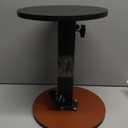 Side Table Adjustable with Wheels, Adjustable 17.7-30.3 inches, Tabletop Diameter: 10 inches, End Table Round for Living Rooms, Bedrooms, Kitchens, Offices, Walnut