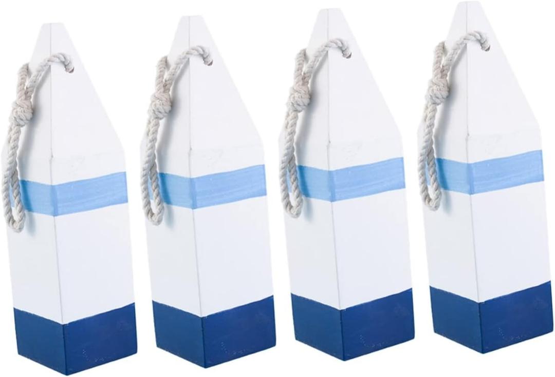 Mediterranean Buoy Ornament Wall Pendant 11In Nautical Hanging Decor for Beach Theme Living Room Bedroom Bathroom