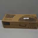 WOPITUES Floating Shelves with Wire Storage Basket, Bathroom Shelves Over Toilet with Protective Metal Guardrail, Wood Wall Shelves for Bathroom, Bedroom, Living Room, Toilet Paper-Black (15.7 inch)