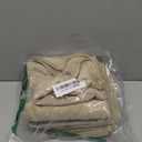 POLYTE Premium Lint Free Microfiber Washcloth Face Towel, 13 x 13 in, Set of 6 (Beige)
