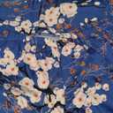 Ekouaer Silk Pajamas Set for Women Satin Backless Lingerie Pjs Cami Top and Shorts Nightwear (Large, Blue Flowers)