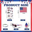 4th of July Outfits for Women with American Flag Kimono Cover up and Accessories for Independence Day Celebration, Medium